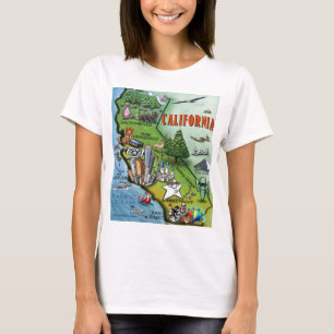 Kalifornien Karta T-shirt