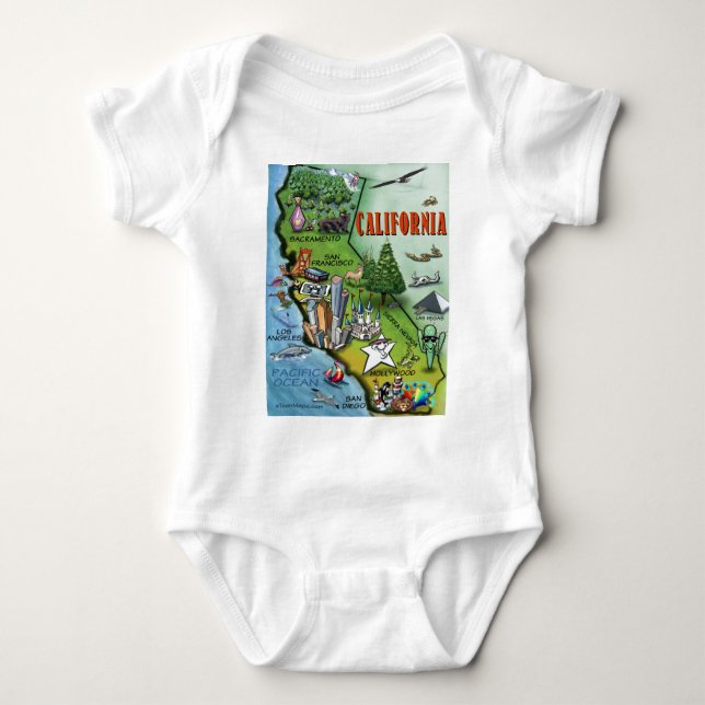 Kalifornien karta t-shirt (Framsida)