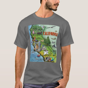 Kalifornien karta t shirt