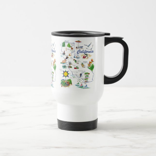 Kalifornien kartatravel mug resemugg (Höger)