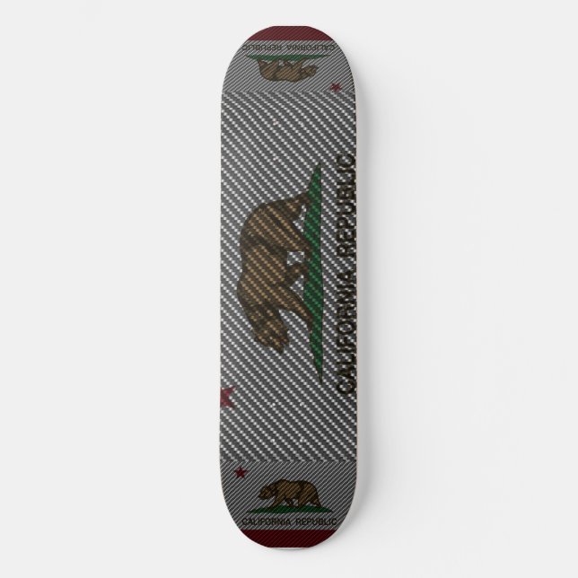 Kalifornien kolfiber skateboard bräda 20,5 cm (Framsida)