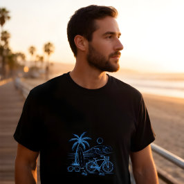 Kalifornien Kust Sommar -blå- T Shirt