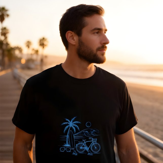Kalifornien Kust Sommar -blå- T Shirt (Skapare uppladdad)