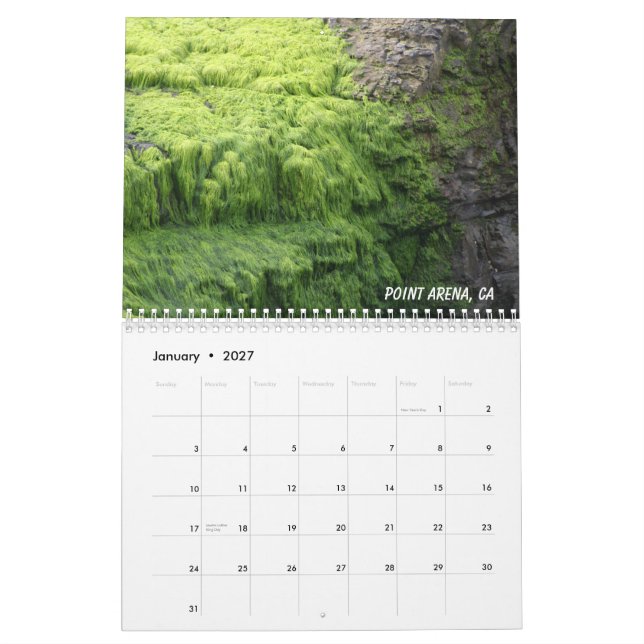 Kalifornien kusten 2013 kalender (Jan 2027)