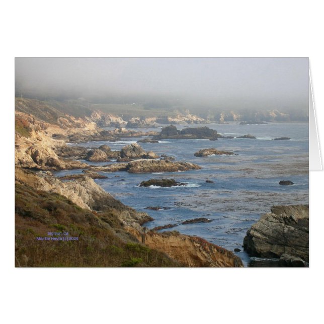 Kalifornien Kusten - Big Sur - kort (Framsidan Horizontal)