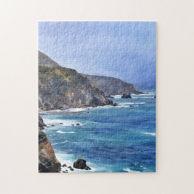 Kalifornien Kusten Ocean Beach Art Puzzle Pussel (Vertikal)