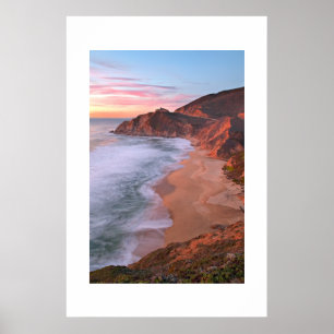 Kalifornien kusten ovanför Pacifica Poster
