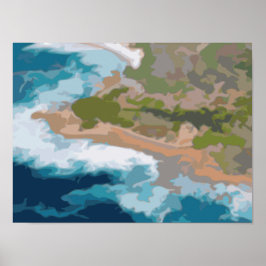 Kalifornien Kusten Painting Poster