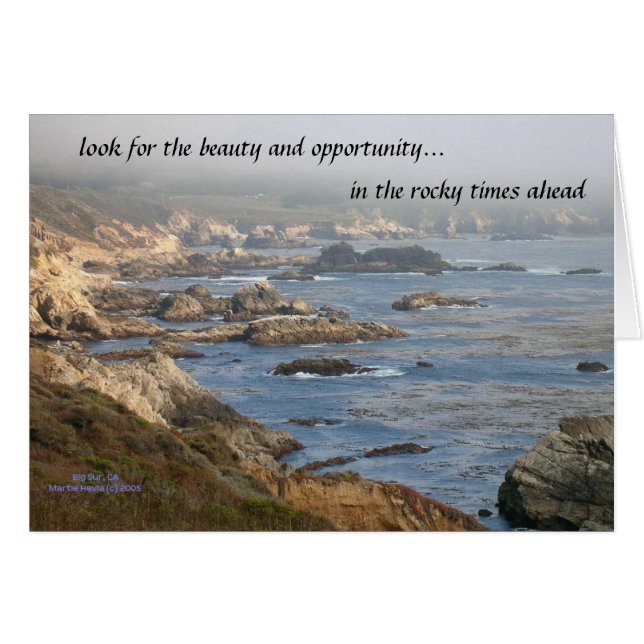Kalifornien Kusten - Rocky Times - kort (Framsidan Horizontal)