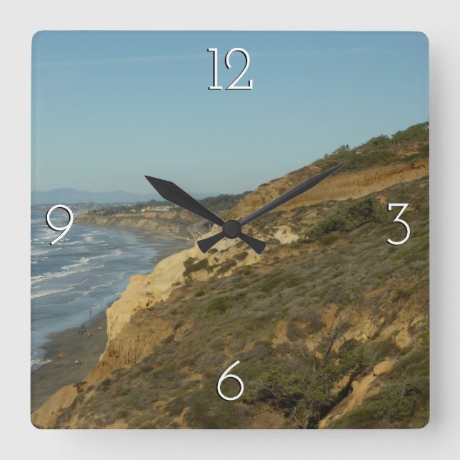 Kalifornien Kusten Scenia Travel Landscape Fyrkantig Klocka (Framsida)