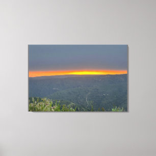 Kalifornien, Laguna Beach Mountain Sunset Canvastryck