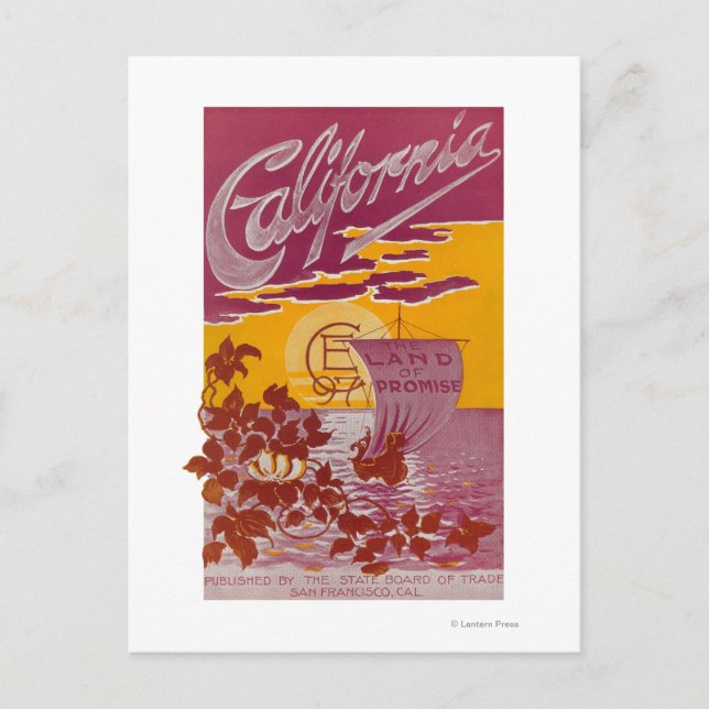 Kalifornien Land Promise Poster Vykort (Framsida)