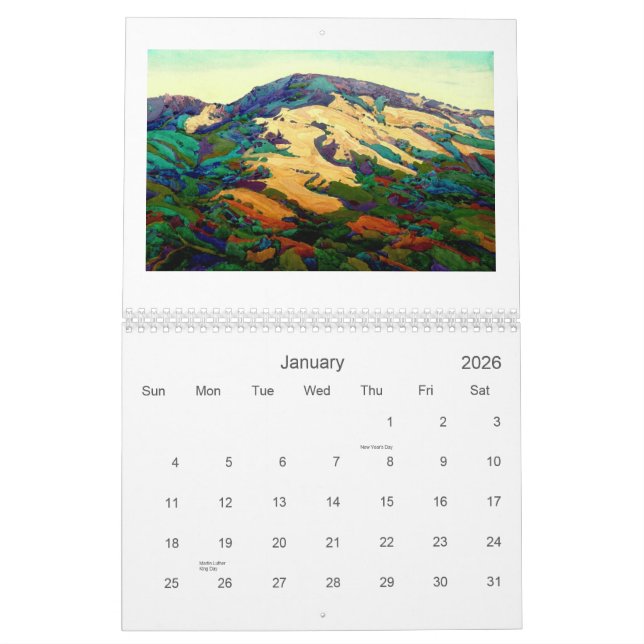 Kalifornien landskap 2012 kalender (Jan 2026)