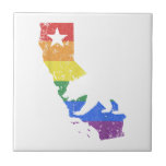 Kalifornien LGBTQ  Gay Lesbisk Pride Rainbow Flagg Kakelplatta<br><div class="desc">Kalifornien LGBTQ  Gay Lesbisk Pride Rainbow Flagga</div>