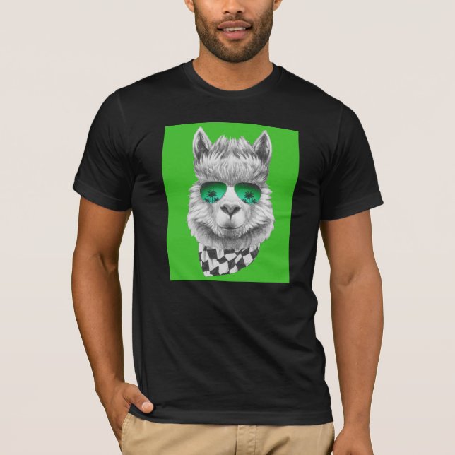 Kalifornien llama t shirt (Framsida)