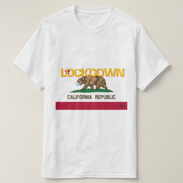 Kalifornien Lockdown T Shirt (Design framsida)
