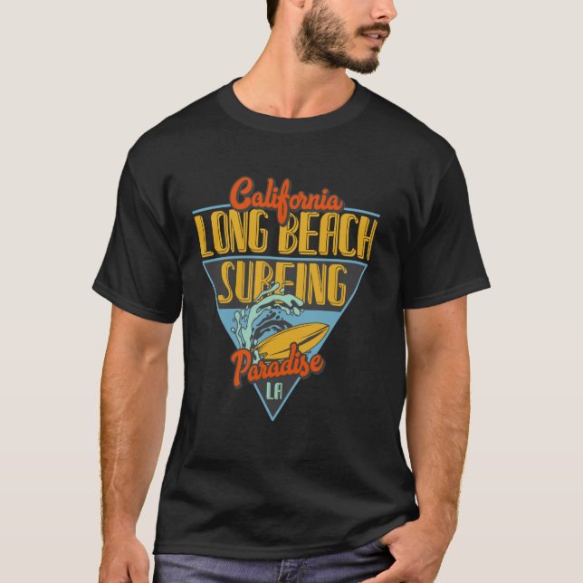 Kalifornien Long Beach Surfparadis LA T Shirt (Framsida)