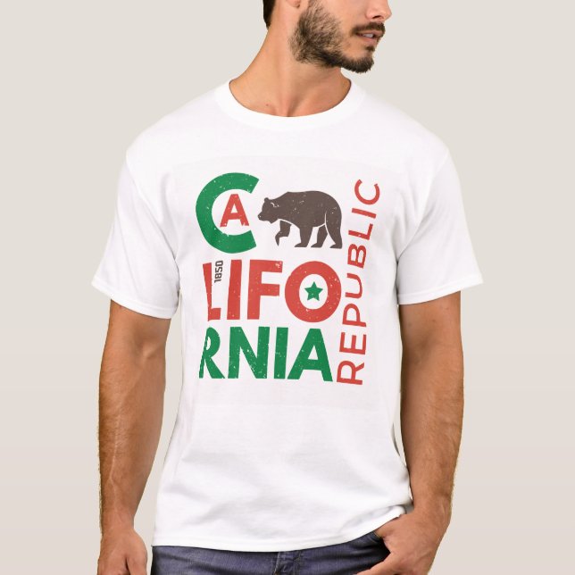 Kalifornien med Grizzlybjörnlogotypen Tröja (Framsida)