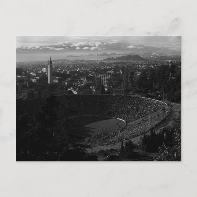 Kalifornien minnes- Stadion, Uc Berkeley, 1966 Vykort (Framsida)