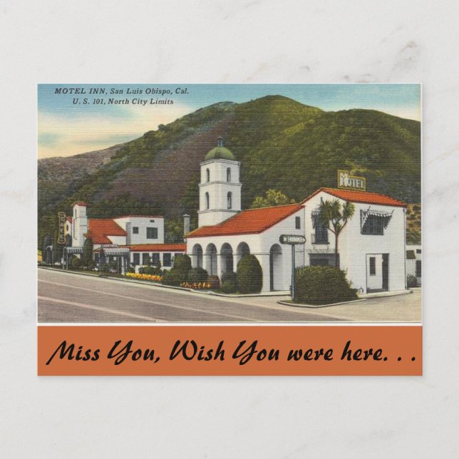 Kalifornien, Motel Inn, San Luis Obispo Vykort (Framsida)