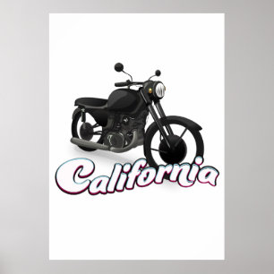 Kalifornien Motorcykel Poster
