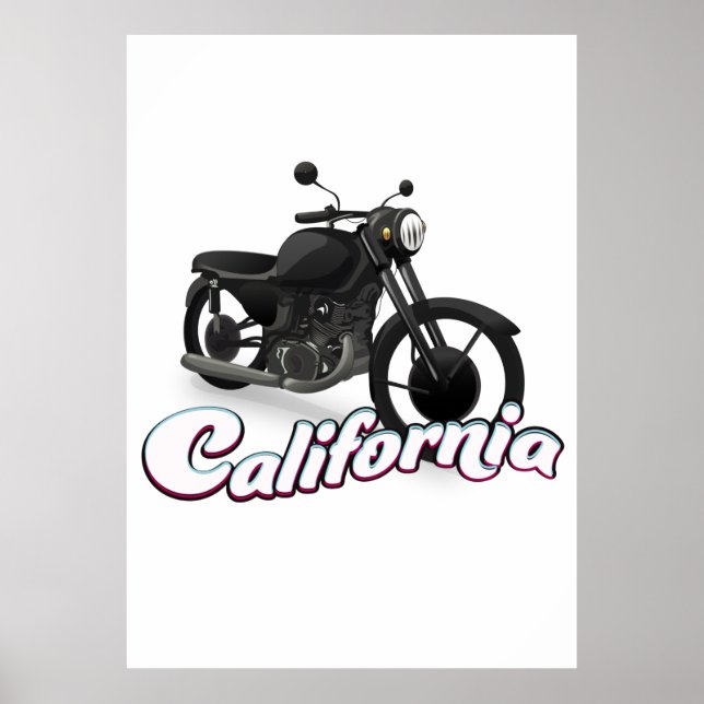 Kalifornien Motorcykel Poster (Framsidan)