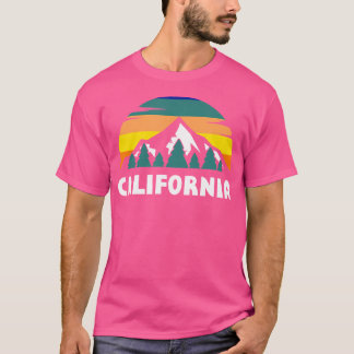 Kalifornien Mountain Scene Retro Hiking Älskare T Shirt