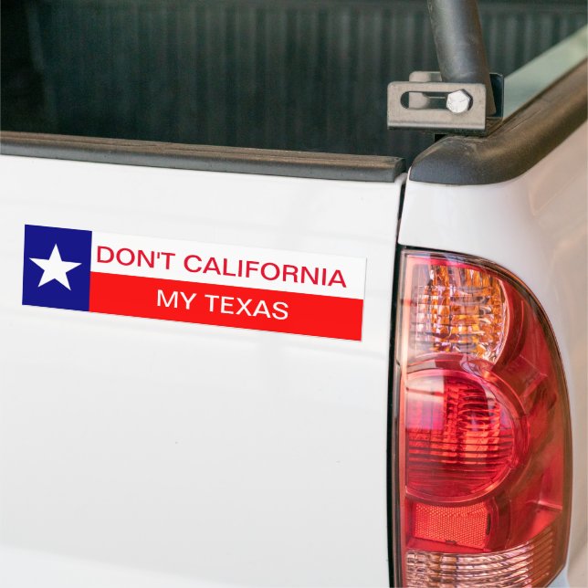 Kalifornien My Texas, Texan Bumper Sticker Bildekal (På lastbil)