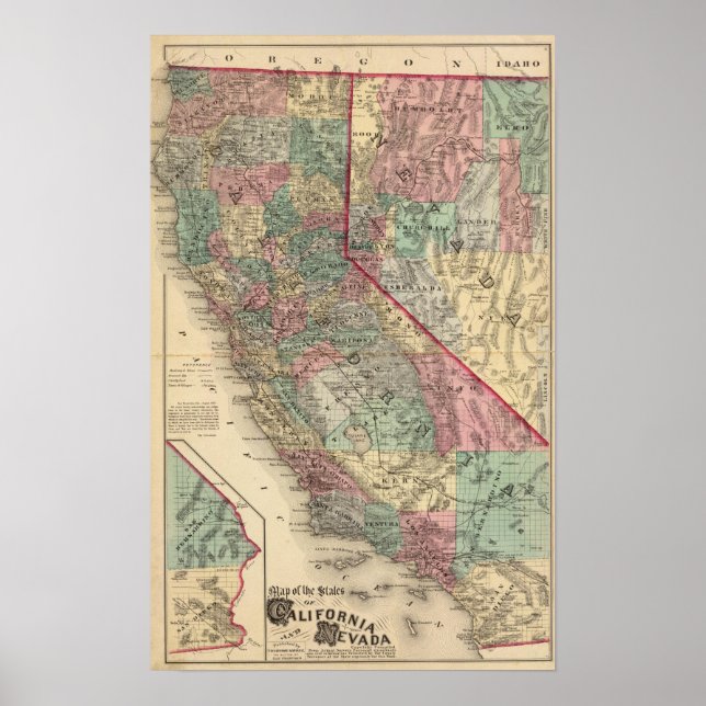 Kalifornien, Nevada 2 Poster (Framsidan)