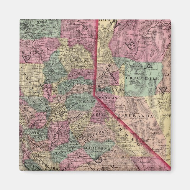 Kalifornien, Nevada 3 Magnet (Framsidan)