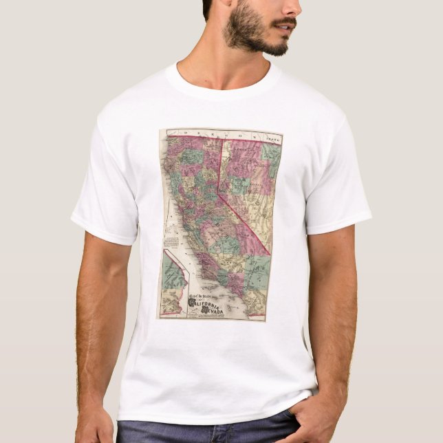 Kalifornien Nevada 3 Tee Shirt (Framsida)