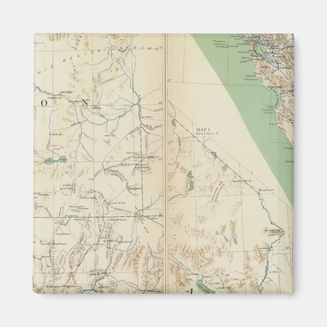 Kalifornien, Nevada, Oregon Magnet (Framsidan)