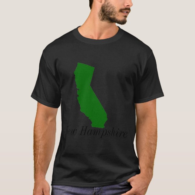 Kalifornien New Hampshire  T Shirt (Framsida)