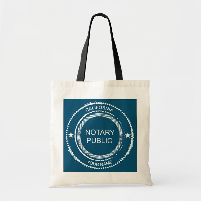 Kalifornien Notary Distress Seal Customized Tygkasse (Framsidan)
