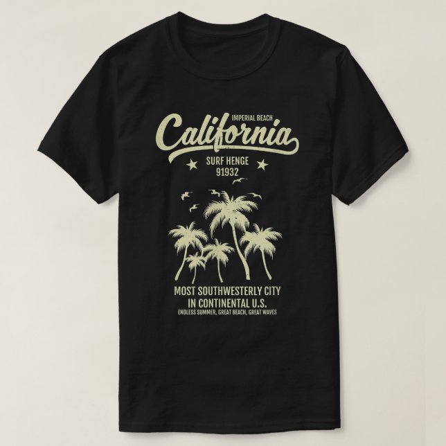 Kalifornien Ocean Beach 91932 Te T Shirt (Design framsida)