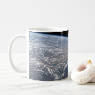 Kalifornien och Nevada som sett från rymden. Kaffemugg