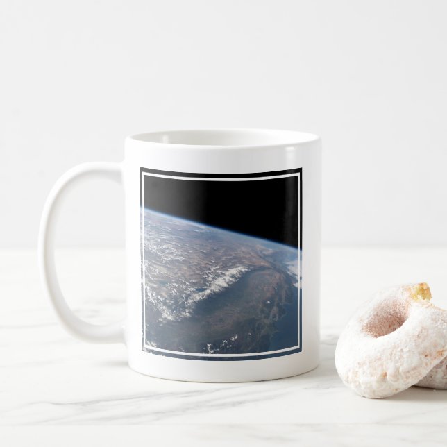 Kalifornien och Nevada som sett från rymden. Kaffemugg (Med munk)
