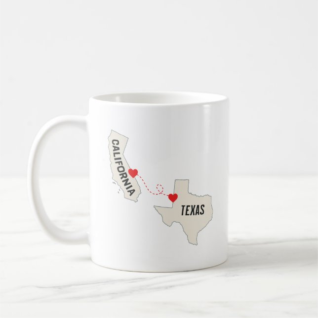 Kalifornien och Texas långdistans- förhållanden Kaffemugg (Vänster)