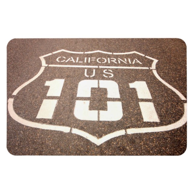 Kalifornien och USA 101 Highway Magnet (Horisontell)