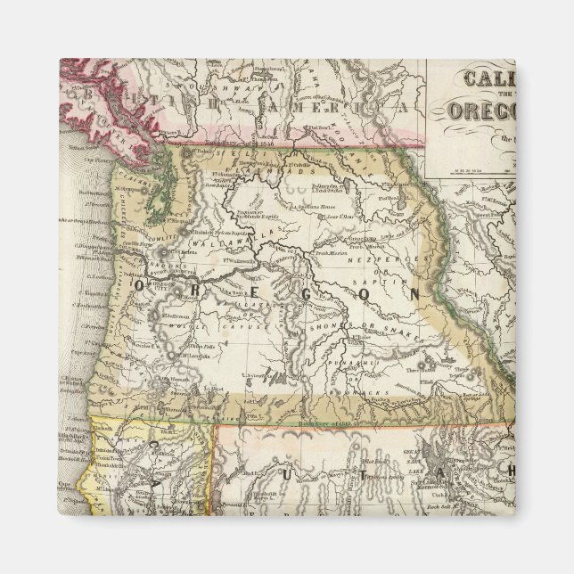Kalifornien, Oregon, Utah Magnet (Framsidan)