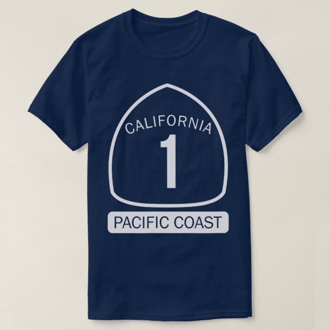 Kalifornien Pacific Kusten Highway 1 T Shirt (Design framsida)
