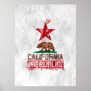 Kalifornien Painterly republik Poster