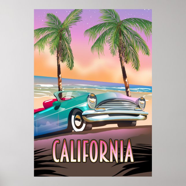 Kalifornien Paradis Solnedgång Poster (Framsidan)