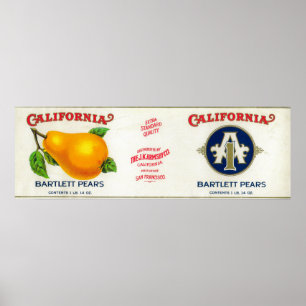Kalifornien Pearetikett Poster