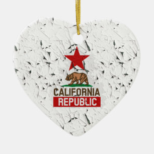 Kalifornien Peeling Paint Decor Julgransprydnad Keramik
