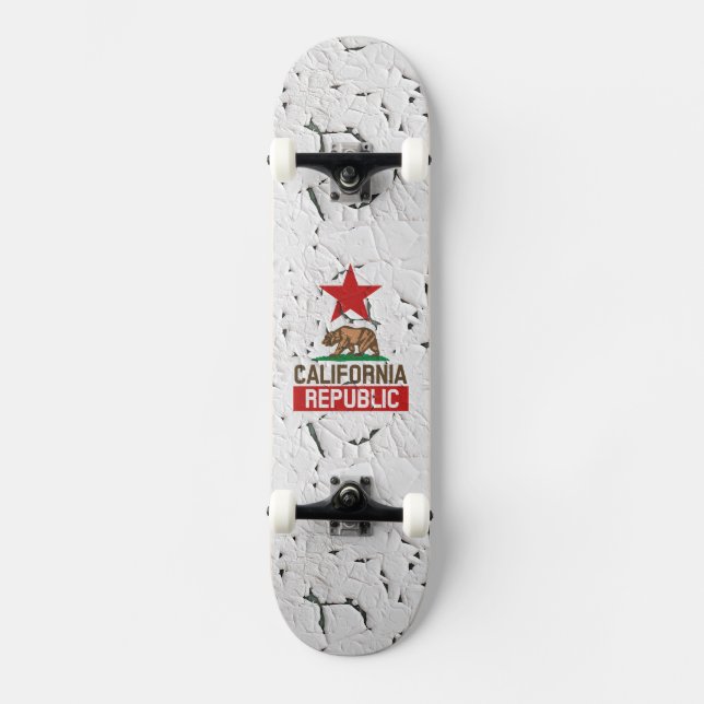 Kalifornien Peeling Paint Decor Mini Skateboard Bräda 18,5 Cm (Framsida)