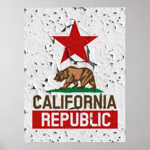 Kalifornien Peeling Paint Poster