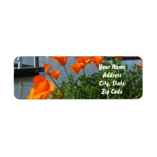Kalifornien Poppies Adressetiketter Returadress Etikett