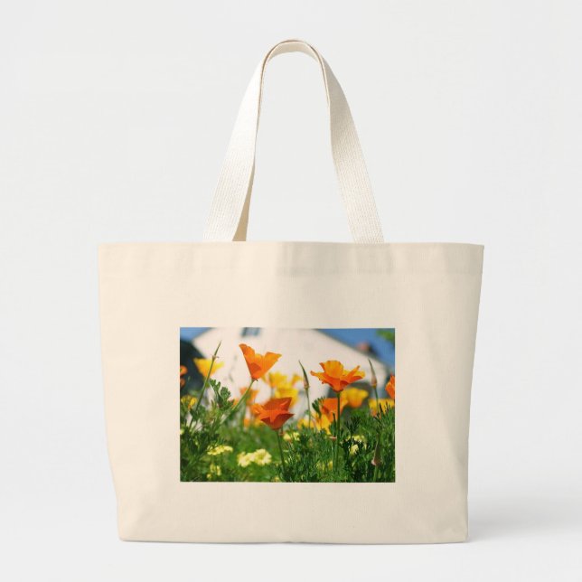 Kalifornien Poppies Jumbo Tygkasse (Framsidan)