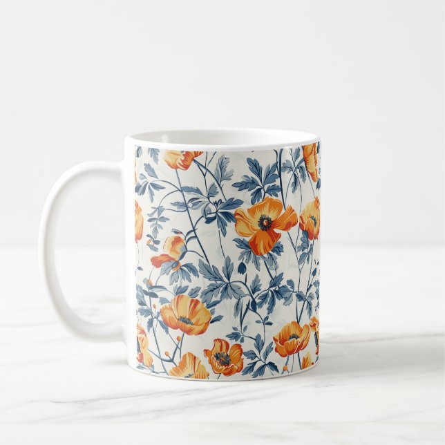 Kalifornien Poppies Kaffemugg (Vänster)